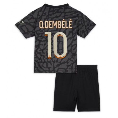 Fotballdrakt Barn Paris Saint-Germain Ousmane Dembele #10 Tredjedraktsett 2023-24 Kortermet (+ Korte bukser)